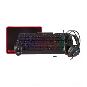 Combo Teros TE-4063N, Teclado Multimedia, Mouse, Heads, Mouse Pad